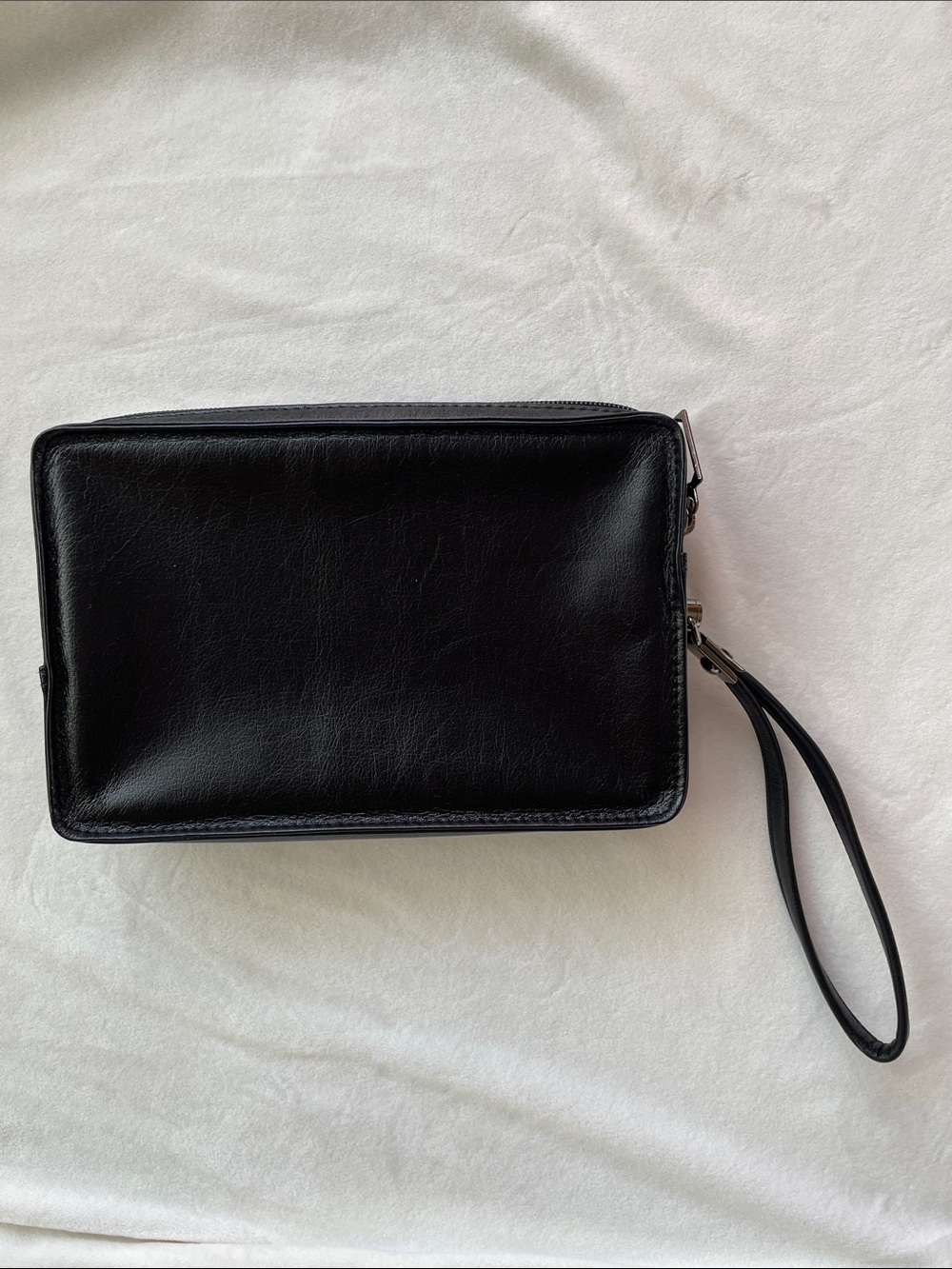 Rare New Vintage Maruem Japan Men's Leather Wristlet Carry All Bag Pouch Wallet